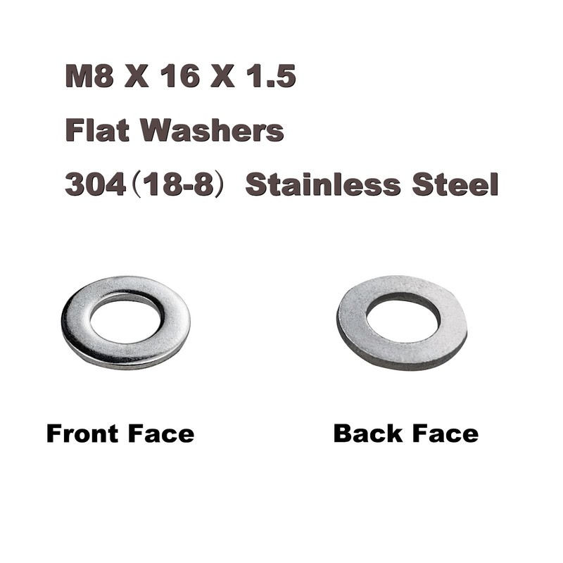Fajoeda Washers M8.50 pieces washers M8 stainless steel A2 -