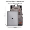 Canvas Laptop Backpack, Waterproof School Backpack With USB Charging Port