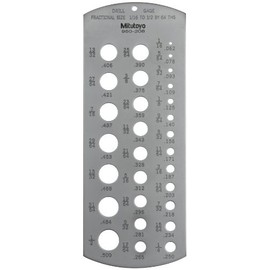 Mitutoyo 950-206, Fractional Drill Gage, 1/16" - 1/2"