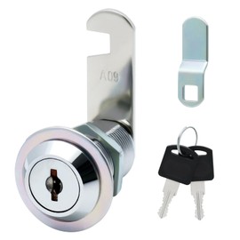 AOTWSEN Cabinet Locks with Keys, Lock for Cabinet,Keyed-Alike Zinc Alloy Cabinet Cam Locks (1-Pack) - 1-1/8" Secure Cam Lock for Tool Boxes/Mailboxes/RV Storage