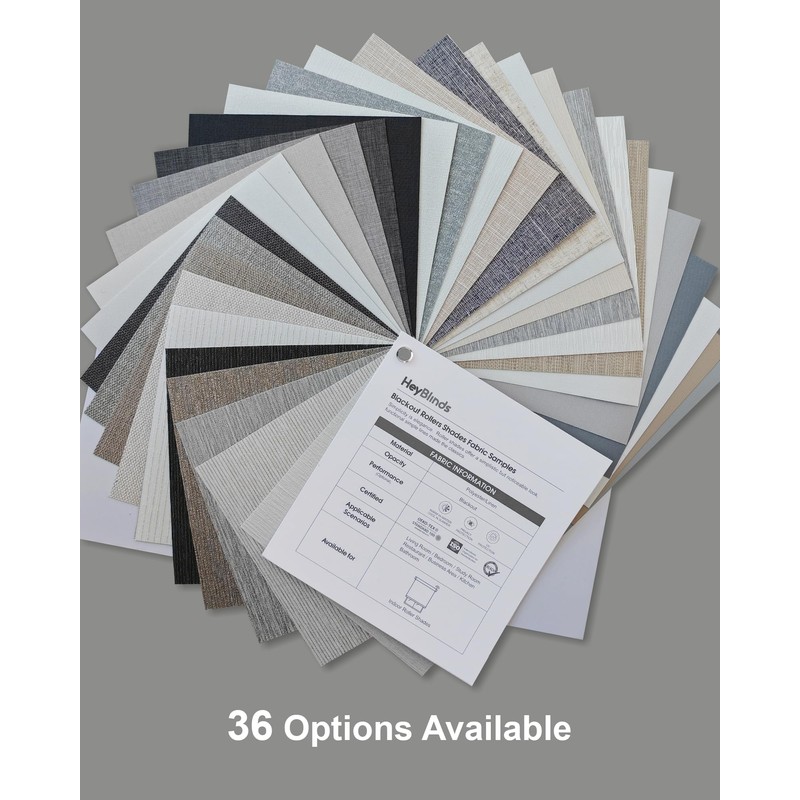 HeyBlinds Motorized Blinds with Remote, Blackout Smart Blinds, Automatic Shades