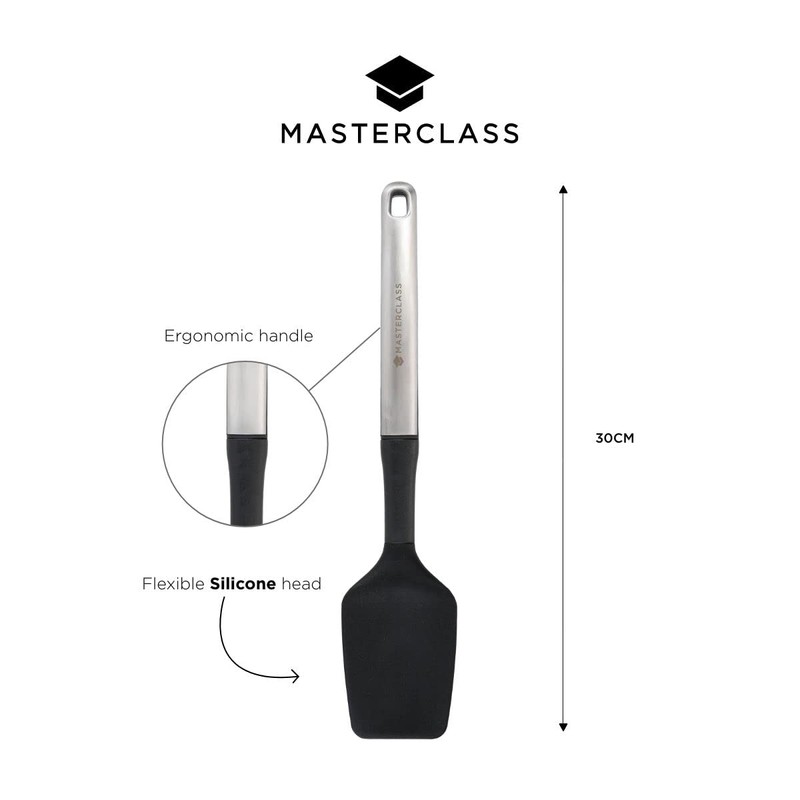 MasterClass Soft Grip Stainless Steel Spoon Spatula
