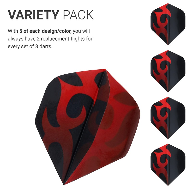 kwmobile 50x Dart Flight Set - Universal Dart Flight Feather