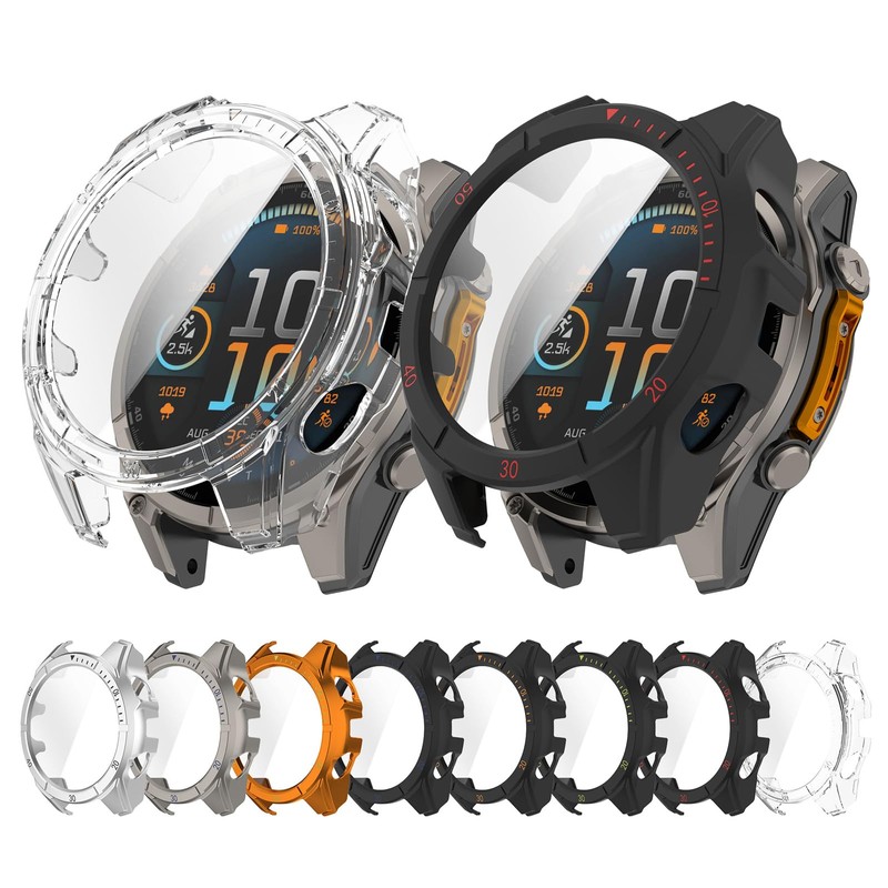 Disscool Full Coverage Case with Screen Protector Compatible with Garmin