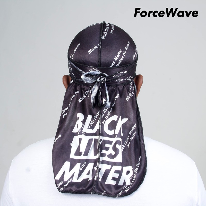 4 piezas sedosas Durags para hombres 360 ondas, diseño de