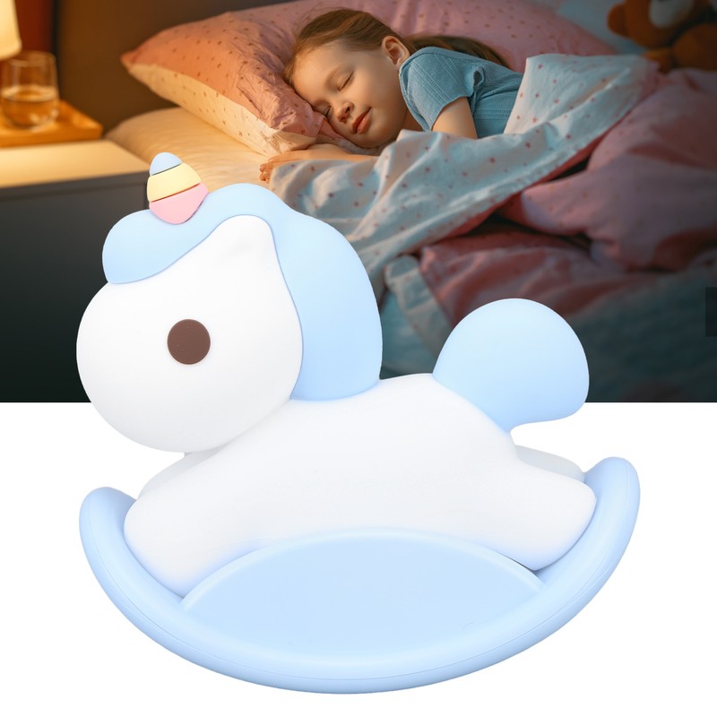 LED Silicone Night Light for Kids USB Rechargeable Cute Horse