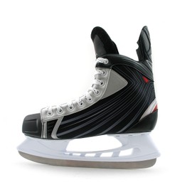 Botas - Attack 181 - Men's Ice Hockey Skates | Made in Europe (Czech Republic) | Color: Black with Silver, Adult 4