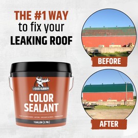 Liquid Rubber Color Waterproof Sealant - Elastomeric Roofing Coating for Flat or Slope Roofs & Foundations - DIY Paint & Leak Repair Membrane Compatible with Metal & Concrete - Hunter Green, 1 Quart