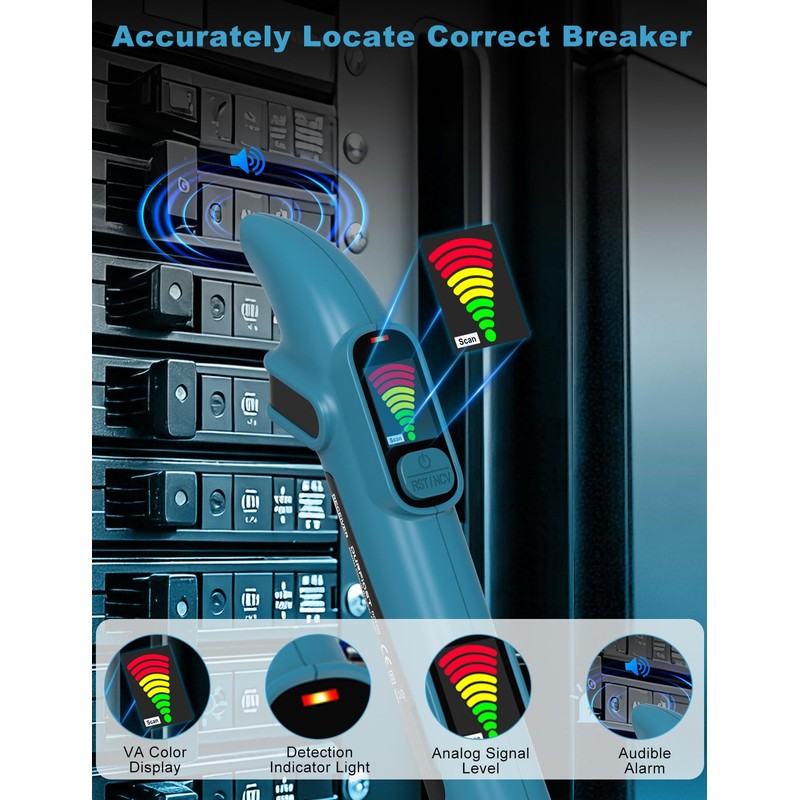 DURFICST Circuit Breaker Finder Tool with Electrical GFCI Outlet Tester,