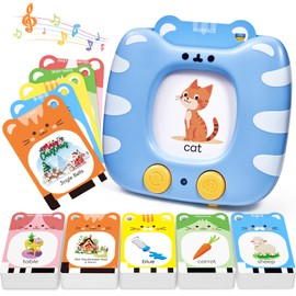 JoyCat Talking Flash Cards for Toddlers 1-5, 314 Words with Durable Thick Cards & Clear Audio, Easy to Slide in and Out, Speech Therapy Toys, Birthday Gifts for Boys Girls