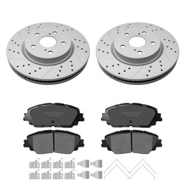 12inch(305mm) Front Brake Disc Rotors & Ceramic Brake Pads Kit Fit for Toyota Camry 2018-2022, Corolla Cross 2022, RAV4, Avalon 2019-2021, Venza, Lexus ES250 2021-2022, C-HR, ES300h, ES350, UX200