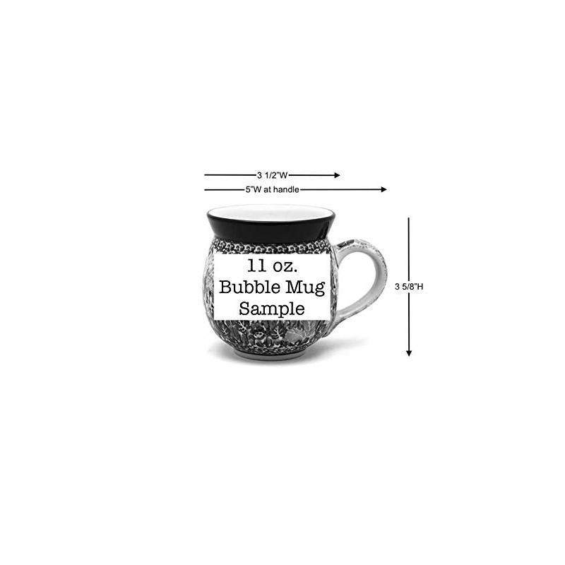 Polish Pottery Mug - 11 oz. Bubble - Winter Viola