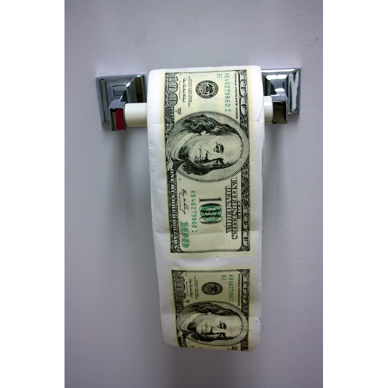Island Dogs Big Bucks Novelty Gag 3-ply Toilet Paper