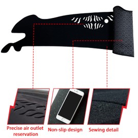 INUBOXES - Tapete antideslizante para tablero de salpicadero, compatible con Kia Sportage 2023, protector solar (borde negro)