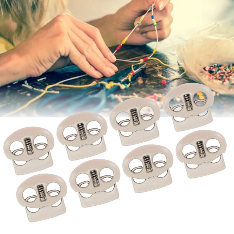30PCS Metal Cord Locks End Spring Stop Toggle Stoppers Rustproof