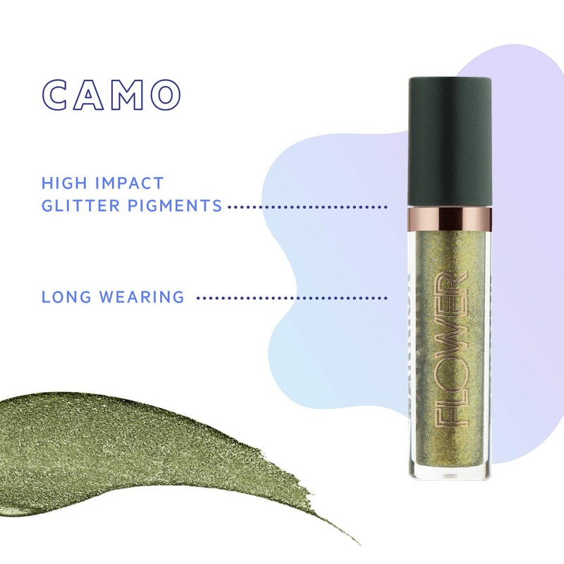 FLOWER BEAUTY Warrior Glitter Liquid Eyeshadow, Long-Lasting High-Impact Shimmer for