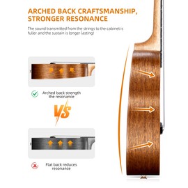 LEKATO Concert Ukulele for Beginners, 23 Inch Mahogany Ukelele Bundle with Gig Bag Professional Wooden Hawaiian Uke for Adult Kids Starter Kits with Strap Tuner Nylon Strings Picks