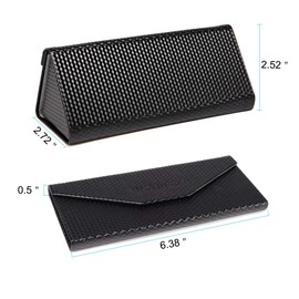 WoEluone Eyeglasses Case Triangle Foldable Glasses Holder Cute Stylish Compact Design Magnet Closure Pressure Proof Sunglasses Cases