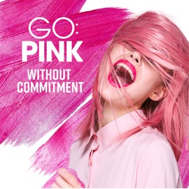 PROVOKE Go Pink Temporary Colour Hair Mask 300 ml, NEW Go Pink Without Commitment Lasts 8 Washes, Keratin Enriched Formula