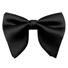 Luckyvestir Oversized Bow Ties for Men, Pre Tied Men's Bowtie for Wedding, Tuxedo, Banquets, Formal Wear (black)