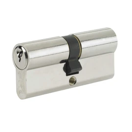 45/55 Nickel Plated Yale Euro Cylinder with 3 x Keys Standard 6-Pin Security Euro Profile Barrel Door Lock for uPVC Multpoint Mechanisms 100mm overall