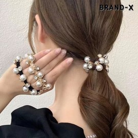 [Brand X] 3pcs Special Deal Pearl and Crystal Wiggly Hair Ties