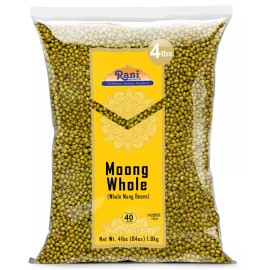Rani Moong Whole Lentils Indian 4lbs (64oz) (Ideal for cooking & sprouting)