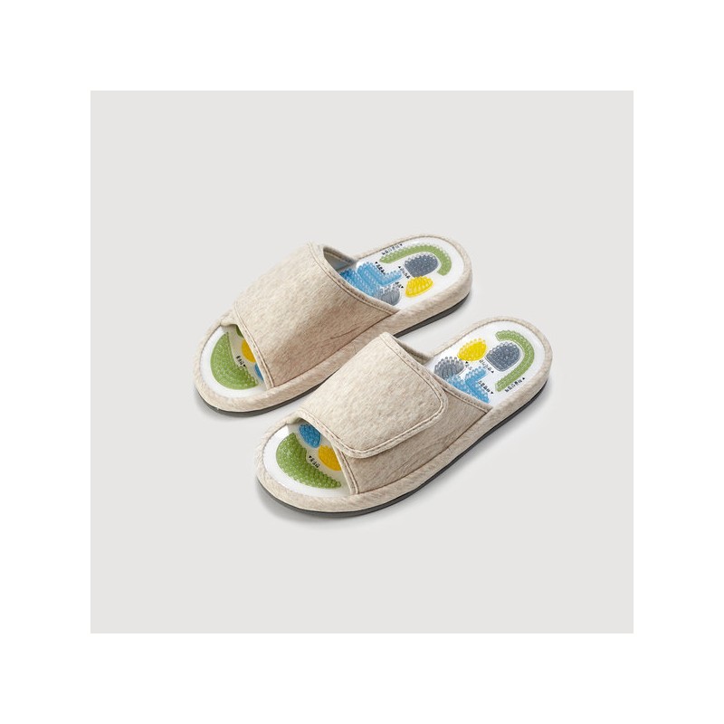 JAJU [JAJU] Acupressure Slippers with Illustrations_250-270_Beige