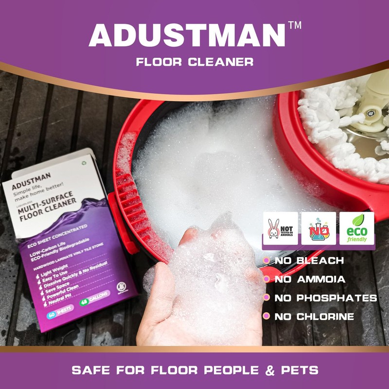 Eco Friendly Floor Cleaner Concentrated Biodegradable Cruelty-Free Hard-Surface Hardwood Laminate