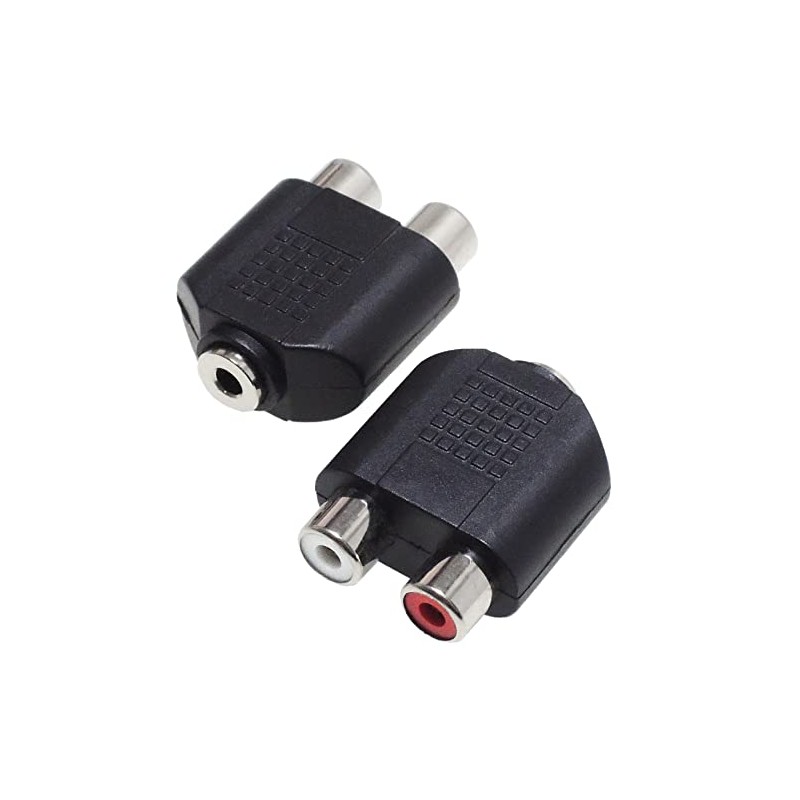 KAUMO 3.5mm Stereo Mini Plug (Female) to RCA Pin Jack