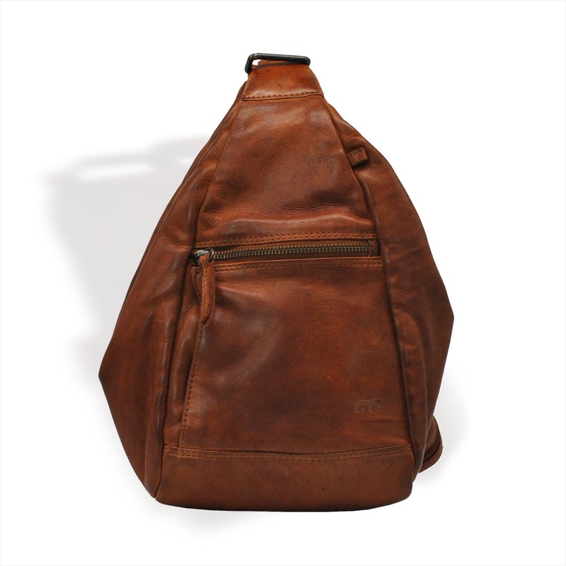 Bear Design Hannie CL 36137 Backpack Genuine Leather (Cognac), Cognac,