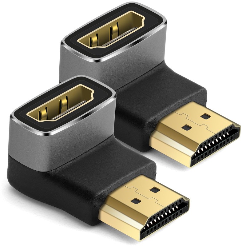 AXFEE 2pcs HD Video Interface Adapter, Positive Bend Downward