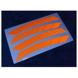 Veloviz Reflective Racing Stripes Wheel Rim Vinyl Cargo Bike Motorcycle Stickers Decals - Orange