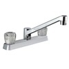 Dura Faucet DF-PK600A-CP RV Kitchen Sink Faucet with Crystal Acrylic