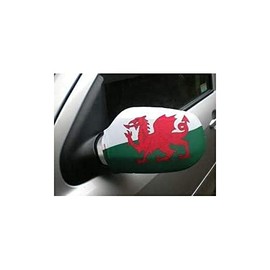 AZ FLAG Wales Car Mirror Flag 6'' x 4'' - Welsh Car Mirror Flags - 2 Pieces