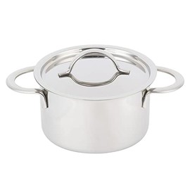 G.E.T. 4-80555 Stainless Steel Stainless Steel Mini Stock Pot with Lid Stainless Steel Specialty Servingware Collection