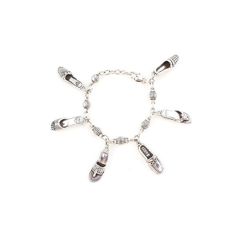 Brighton Silver Sandal Shoe Charm Bracelet