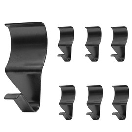 Biaungdo 6 Pcs Vinyl Siding Hooks, Heavy Duty Stainless Steel Black Vinyl Siding Hangers, No Hole Needed Low Profile Siding Clips for Hanging Wreath, Outdoor Christmas Decorations