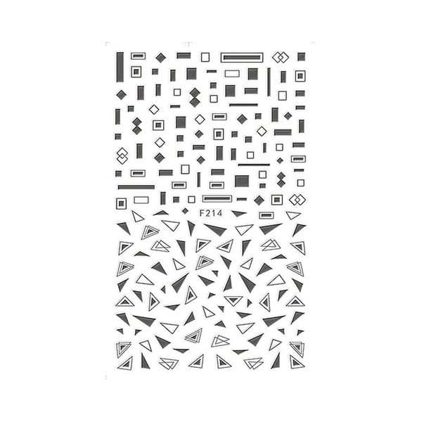 Geometric Figure Stripes Lines Grids Abstract Totem Nail Sticker Decals