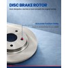 KAX 10.21in Rear Disc Brake Rotors Pair Replacement for Honda
