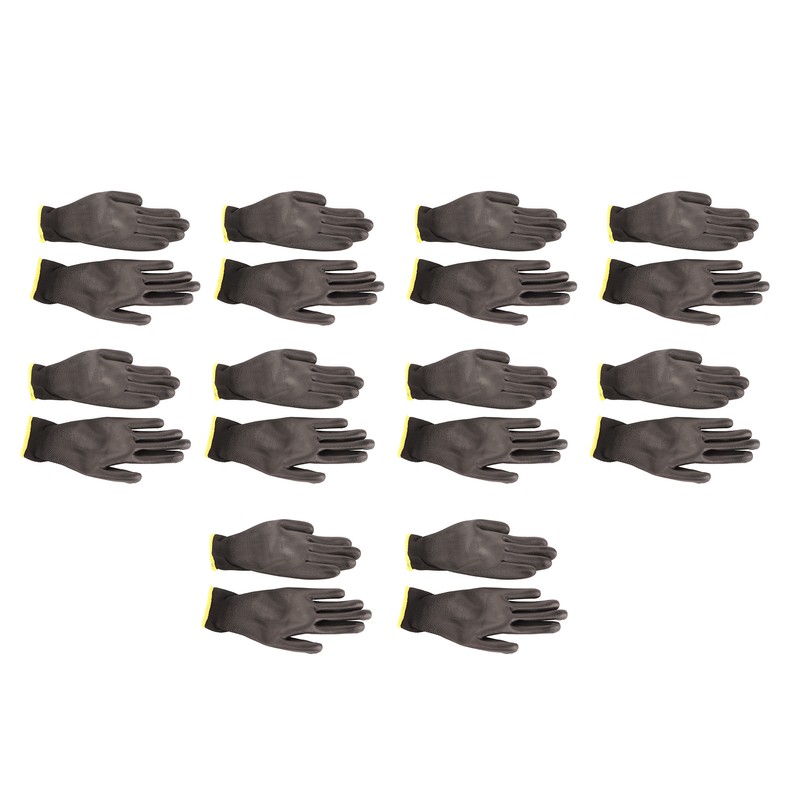 10 Pairs Safety Work Gloves PU Coated Static Proof Nylon