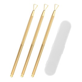 3pcs Lottery Ticket Scratcher Tool, Stainless Steel Scratch Off Tool Multifunctional Easy to Hold Lotto Scratcher Label Scraper with Storage Box for Flawless Reveals Lucky Gift (Gold)