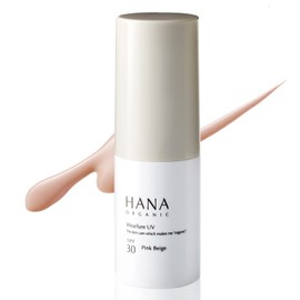 HANA ORGANIC WEAR-LUV Sunscreen Makeup Base Daytime Essence Light Foundation SPF30PA++ 1.1 fl oz (30 ml) (Pink Beige) Face Non-Chemical Moisturizing CC Cream