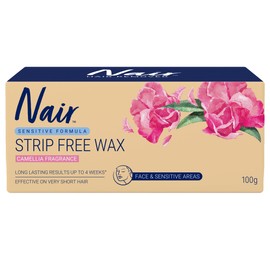Nair Strip Free Wax for Sensitive Skin - Gentle Hair Removal Waxing Kit for Face & Sensitive Areas - Easy to Use, No Wax Strips Needed - Smooth, Long-Lasting Results - 100g