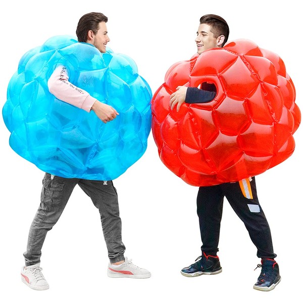 X XBEN Inflatable Buddy Bumper Balls 2pcs, Kids Soccer Ball Giant Human Hamster Knocker Ball Body Zorb Ball for Adults, Outdoor Team Gaming Play. 36inch