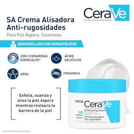 CeraVe Crema Alisadora Anti-Rugosidades con Fórmula Exfoliante para Piel Seca, Áspera y Rugosa 340gr
