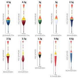 LSHDCER Floats Fishing Set 11 Pieces Fishing Floats Floats for River Stream and Trout