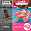 Inflatable Pool Lounge Chair for Adults – U-Shaped Backrest Float