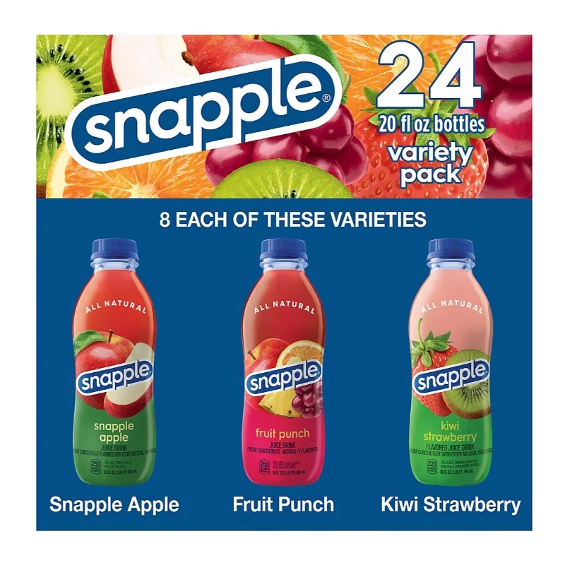 Snapple Juice Drink Variety Pack, 24 pk./20 fl. oz. NO