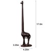 Vintage Rustic Brown, Cast Iron Giraffe Paper Towel Holder and
